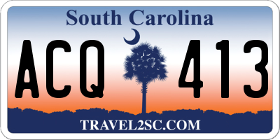 SC license plate ACQ413