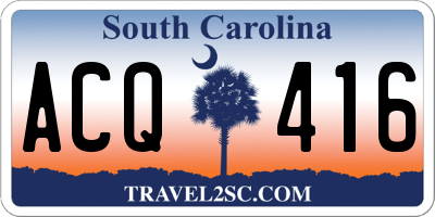 SC license plate ACQ416