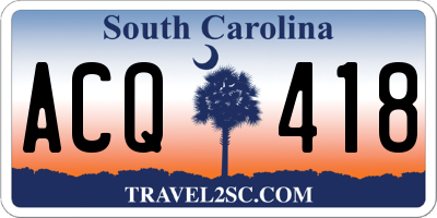 SC license plate ACQ418