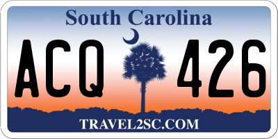 SC license plate ACQ426