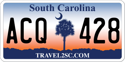 SC license plate ACQ428