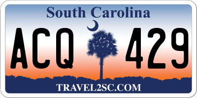 SC license plate ACQ429