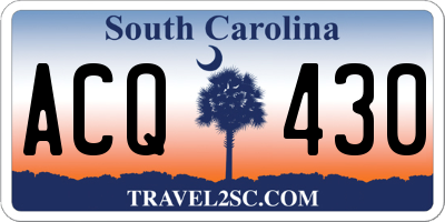 SC license plate ACQ430