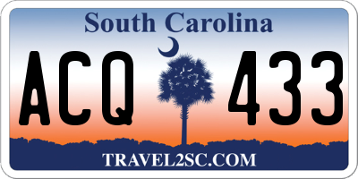 SC license plate ACQ433