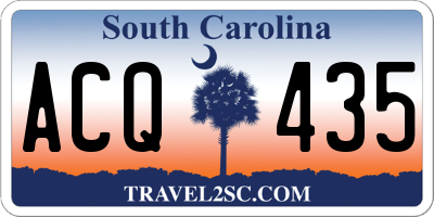SC license plate ACQ435