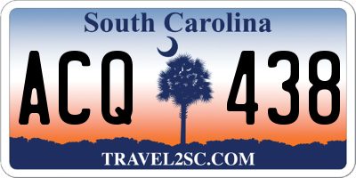 SC license plate ACQ438