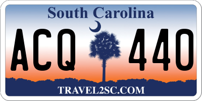 SC license plate ACQ440