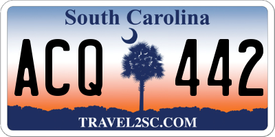 SC license plate ACQ442