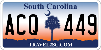 SC license plate ACQ449