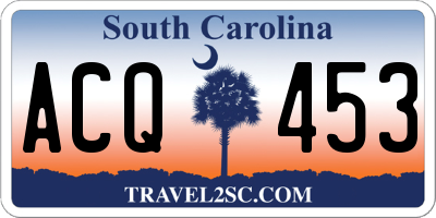 SC license plate ACQ453