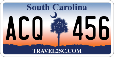 SC license plate ACQ456