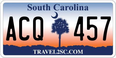 SC license plate ACQ457