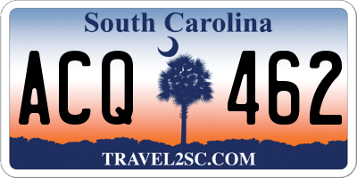 SC license plate ACQ462