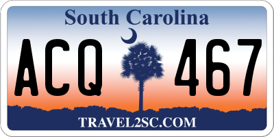 SC license plate ACQ467