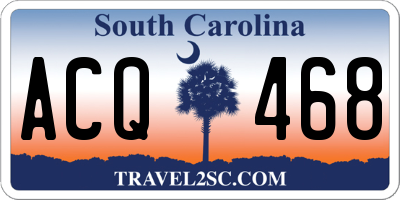 SC license plate ACQ468
