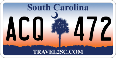 SC license plate ACQ472