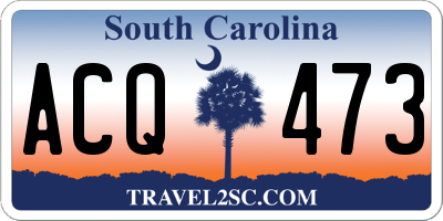 SC license plate ACQ473