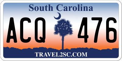 SC license plate ACQ476