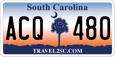 SC license plate ACQ480