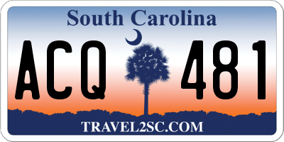 SC license plate ACQ481