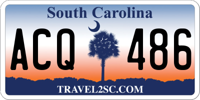 SC license plate ACQ486