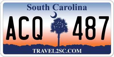 SC license plate ACQ487