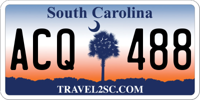 SC license plate ACQ488