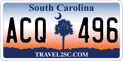 SC license plate ACQ496