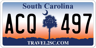 SC license plate ACQ497