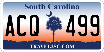 SC license plate ACQ499