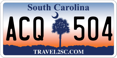 SC license plate ACQ504