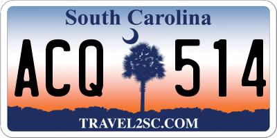 SC license plate ACQ514