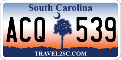 SC license plate ACQ539