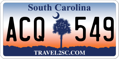 SC license plate ACQ549