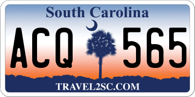 SC license plate ACQ565