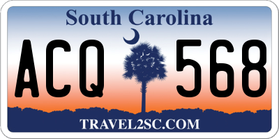 SC license plate ACQ568
