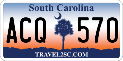 SC license plate ACQ570