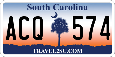 SC license plate ACQ574