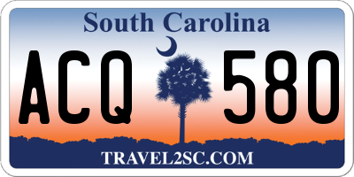 SC license plate ACQ580