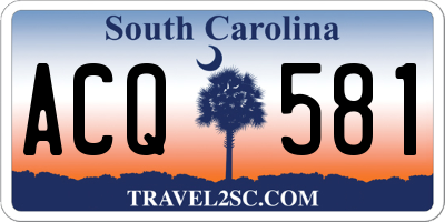 SC license plate ACQ581