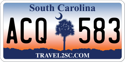 SC license plate ACQ583