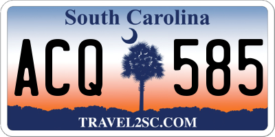SC license plate ACQ585