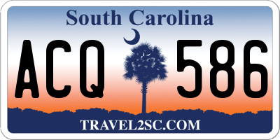 SC license plate ACQ586