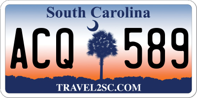SC license plate ACQ589