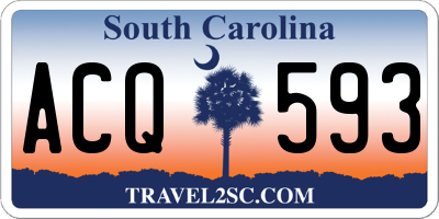 SC license plate ACQ593