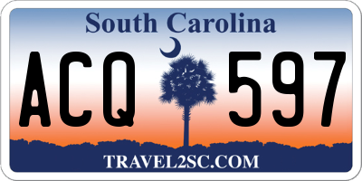 SC license plate ACQ597