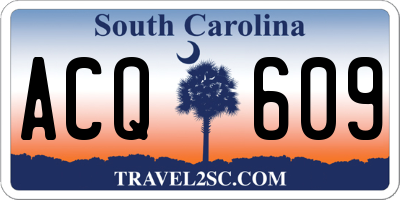 SC license plate ACQ609