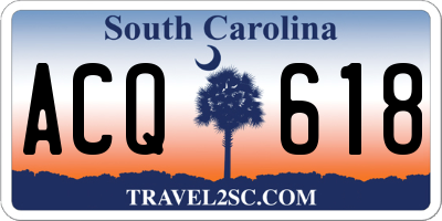 SC license plate ACQ618