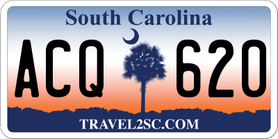 SC license plate ACQ620