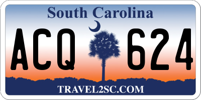 SC license plate ACQ624